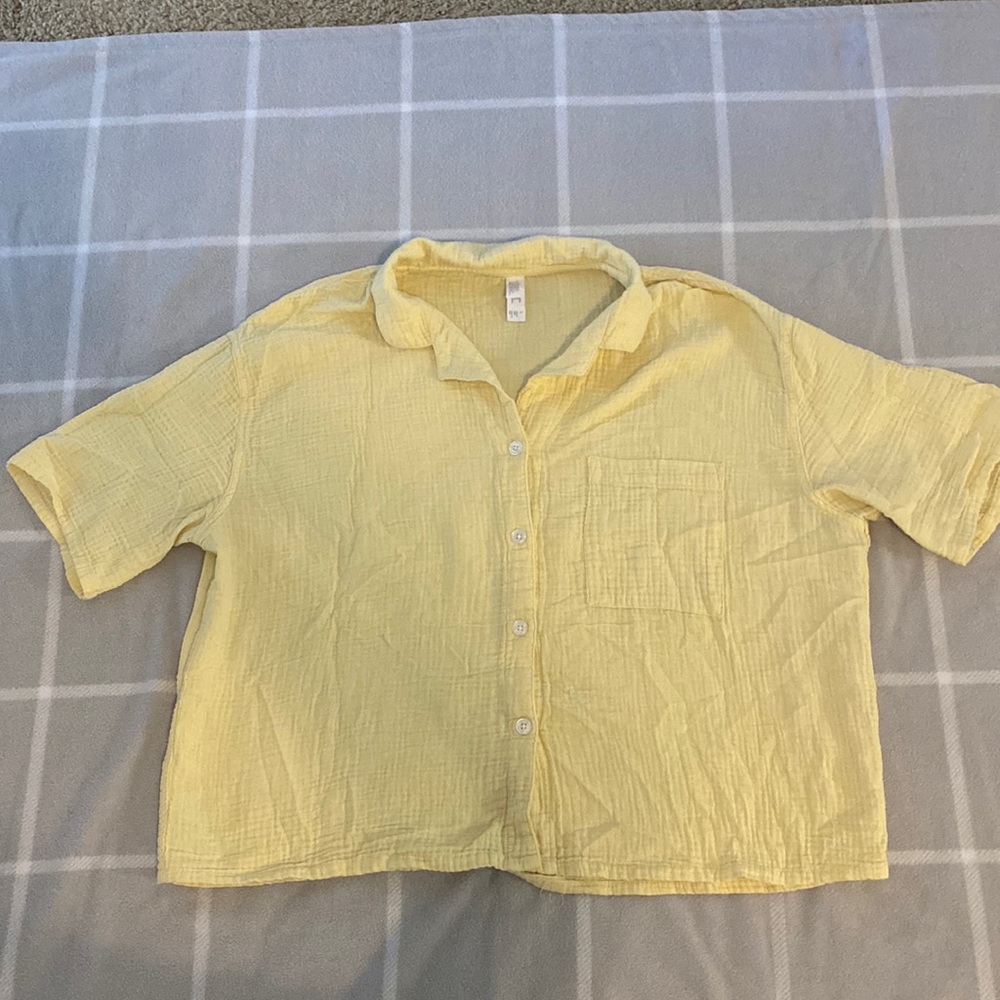 Cotton button down top